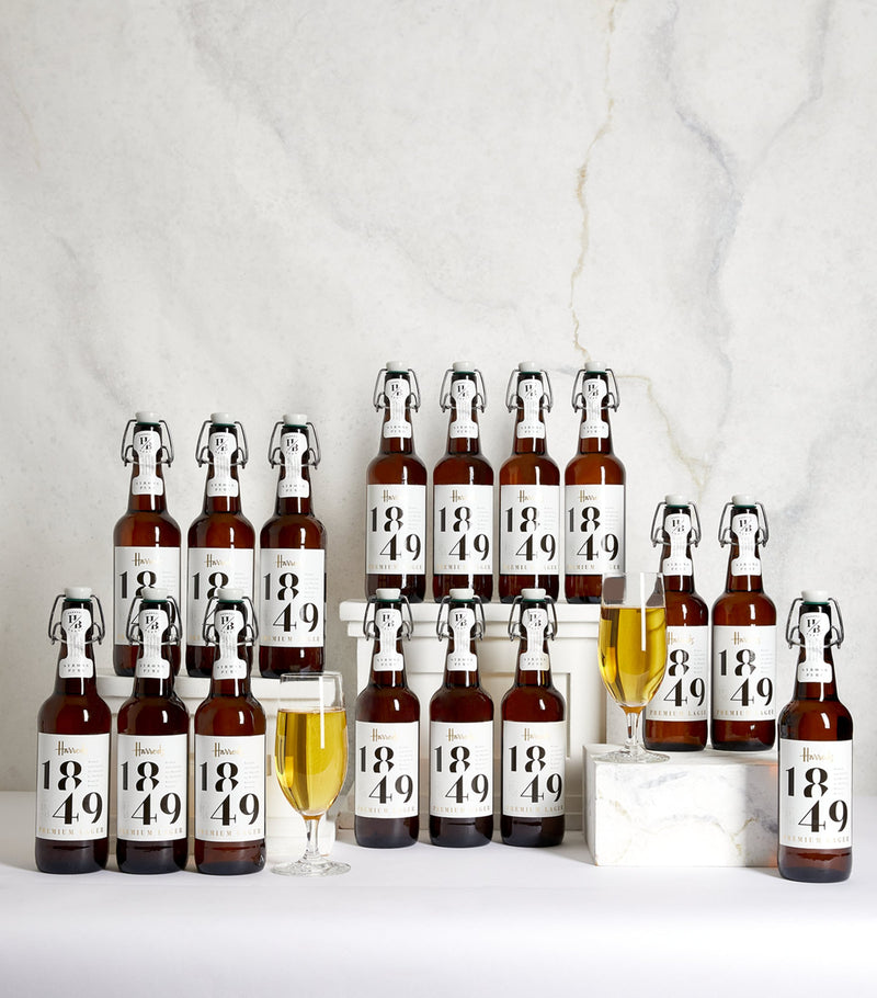 Harrods 1849 Premium Lager 16 bottle case, UK version