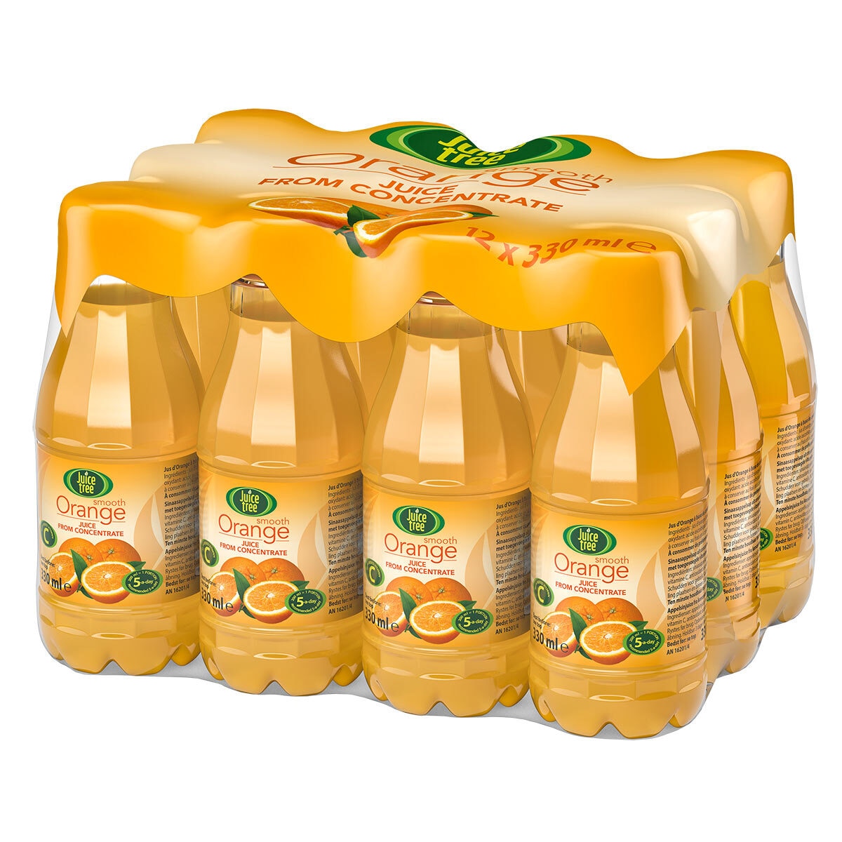 Juice Tree orange juice from concentrate 12 x 330ml, UK version