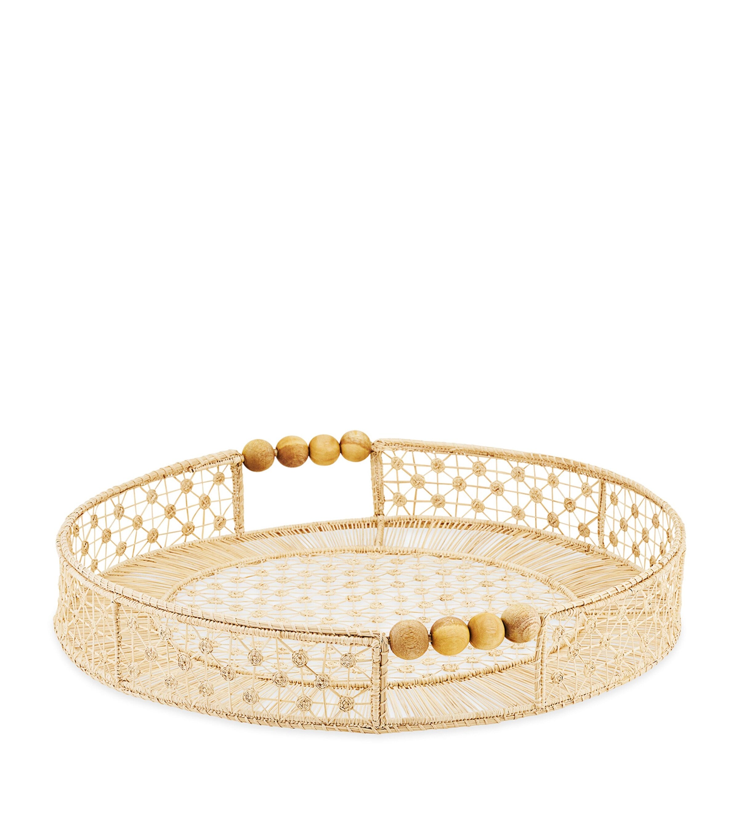Aquazzura Large Woven Baru Tray - British product