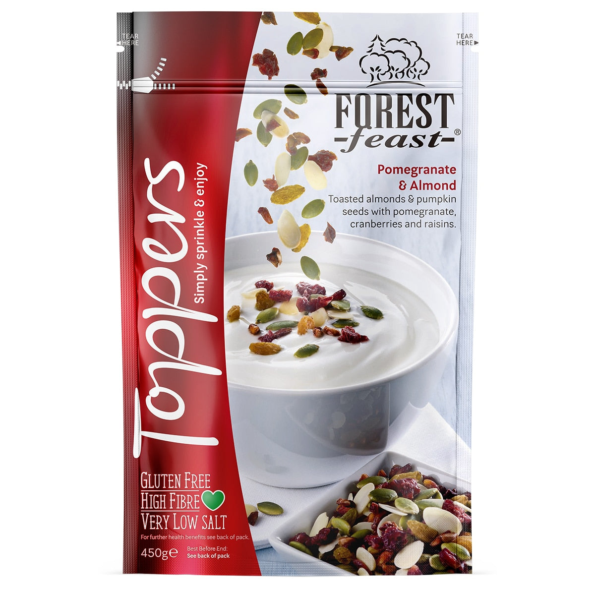 Forest Feast pomegranate almond topper 450g - British product