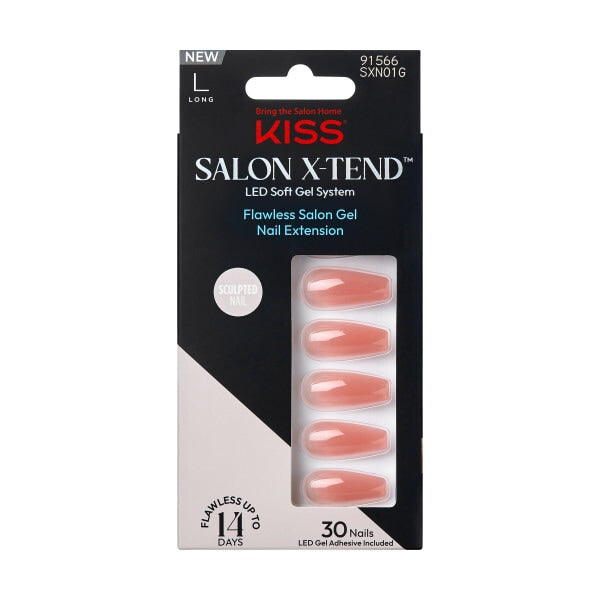 DNR Kiss X-Tend gel nail extensions flowers 32pcs - British product