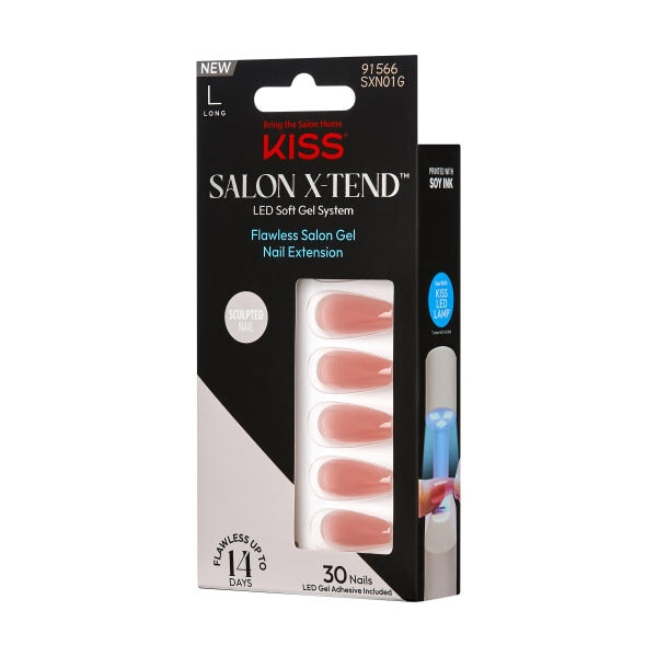 DNR Kiss X-Tend gel nail extensions flowers 32pcs - British product