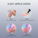DNR Kiss X-Tend gel nail extensions flowers 32pcs - British product