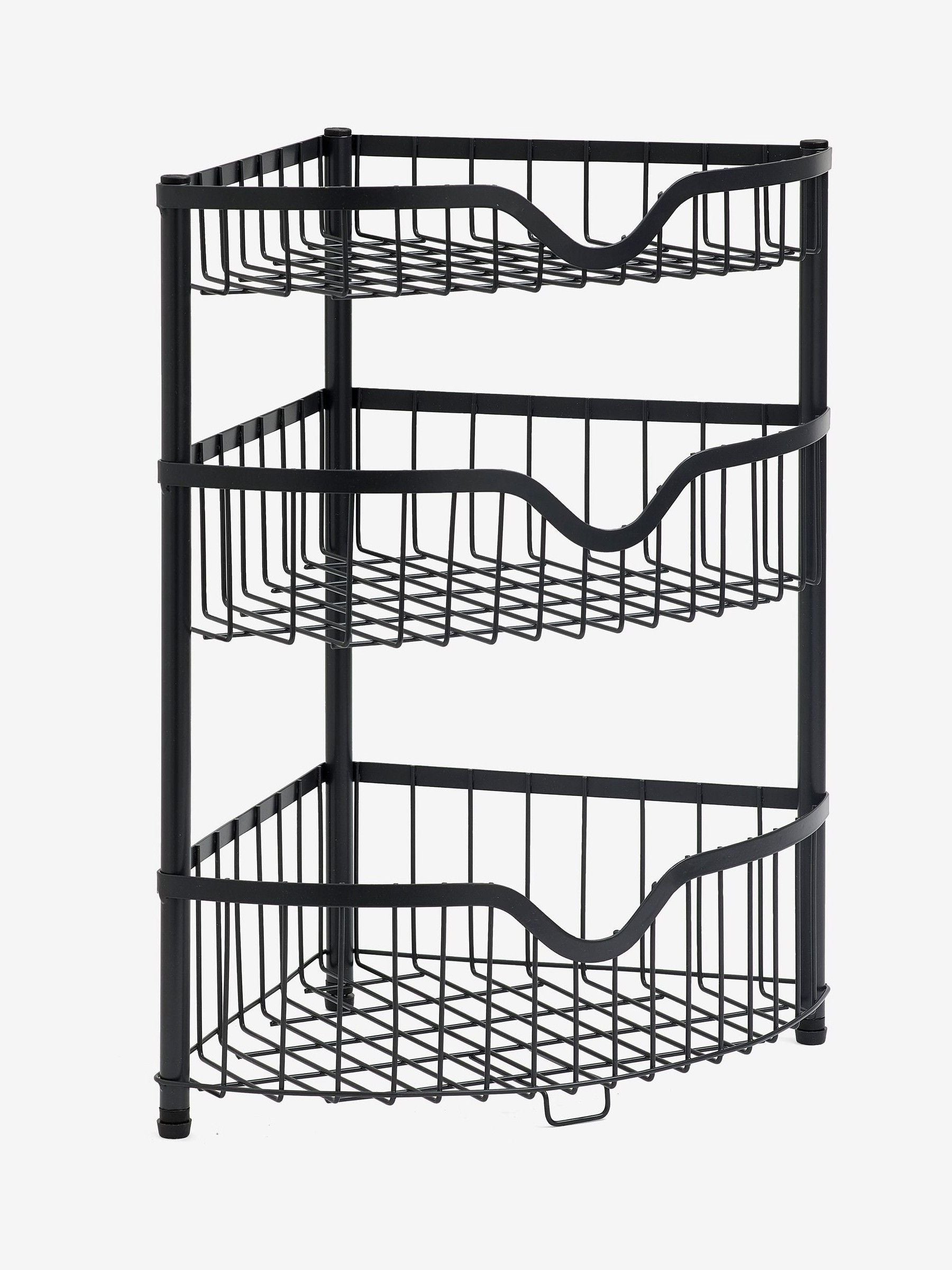 Charcoal corner storage caddy 42cm high - British product