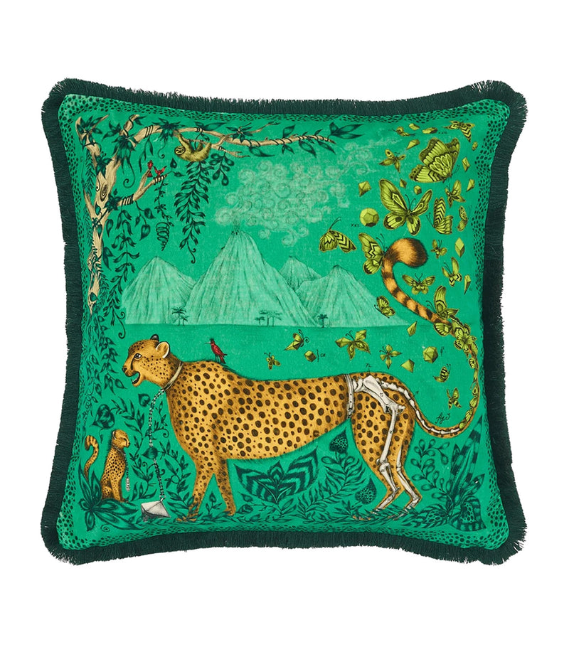 Emma J Shipley Velvet Cheetah Cushion (45cm x 45cm)