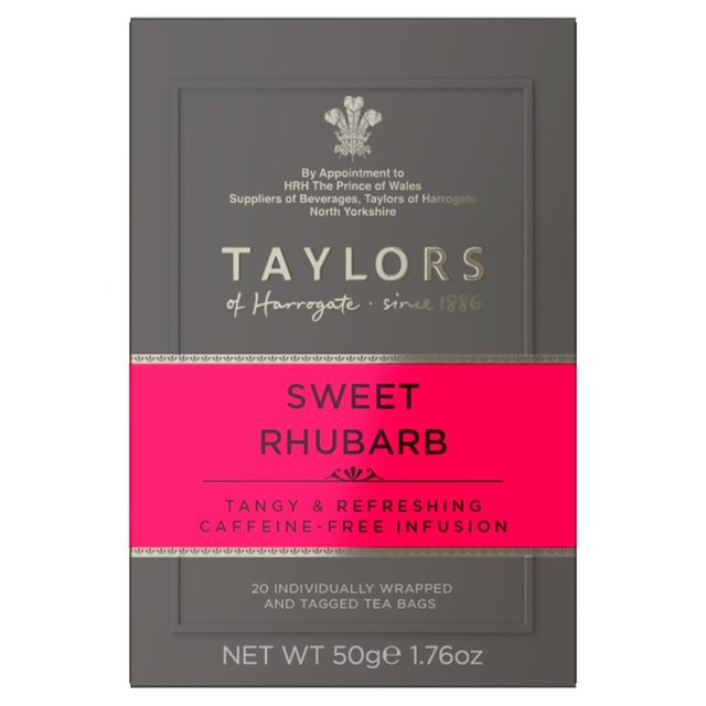 Taylors Sweet Rhubarb Teabags   20 per pack GOODS M&S   