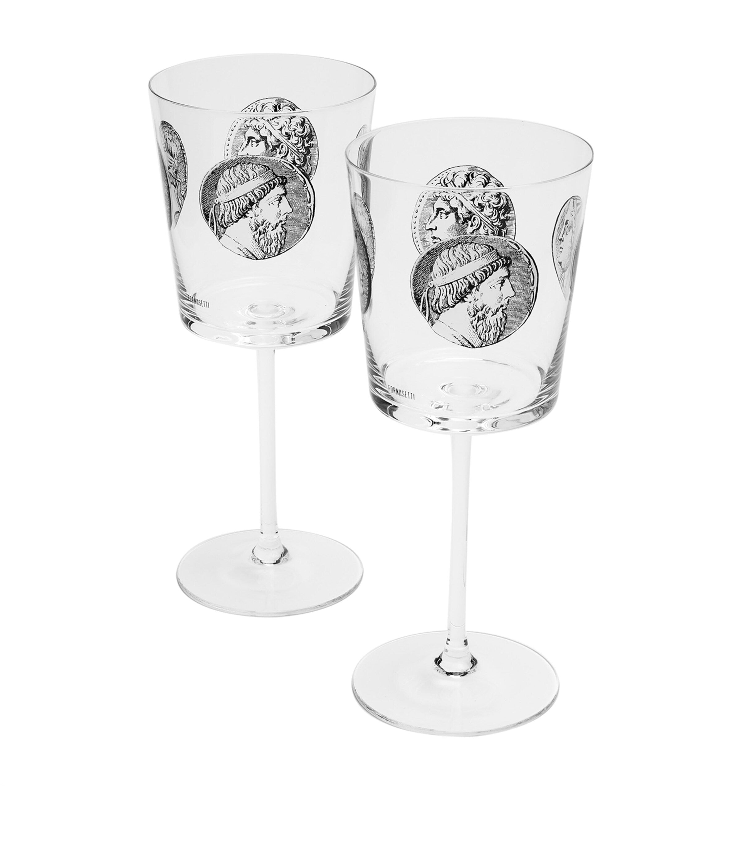 Fornasetti Cammei wine glasses - British product