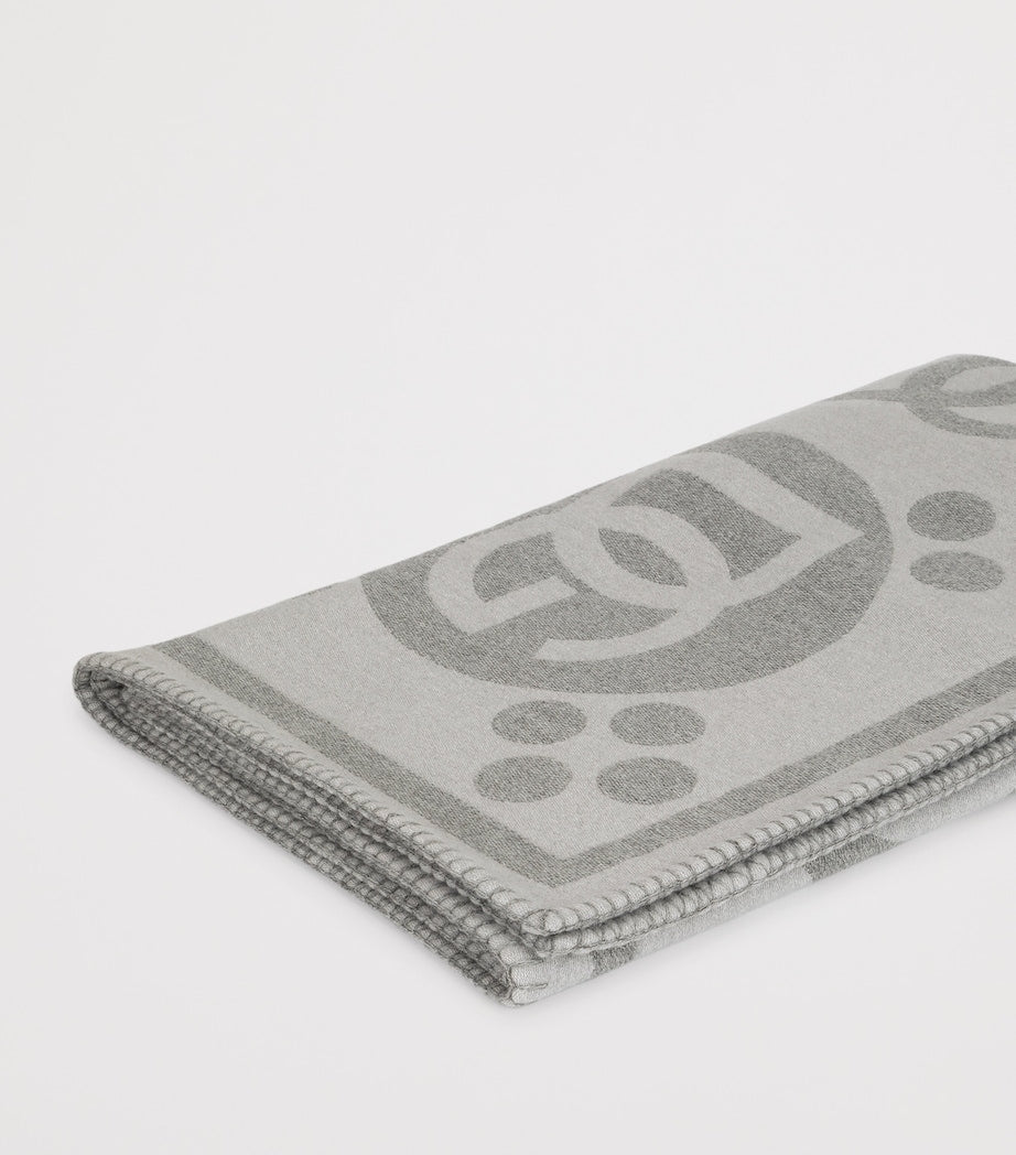 Dolce&Gabbana Casa Wool Logo Jacquard Throw (140cm x 180cm)