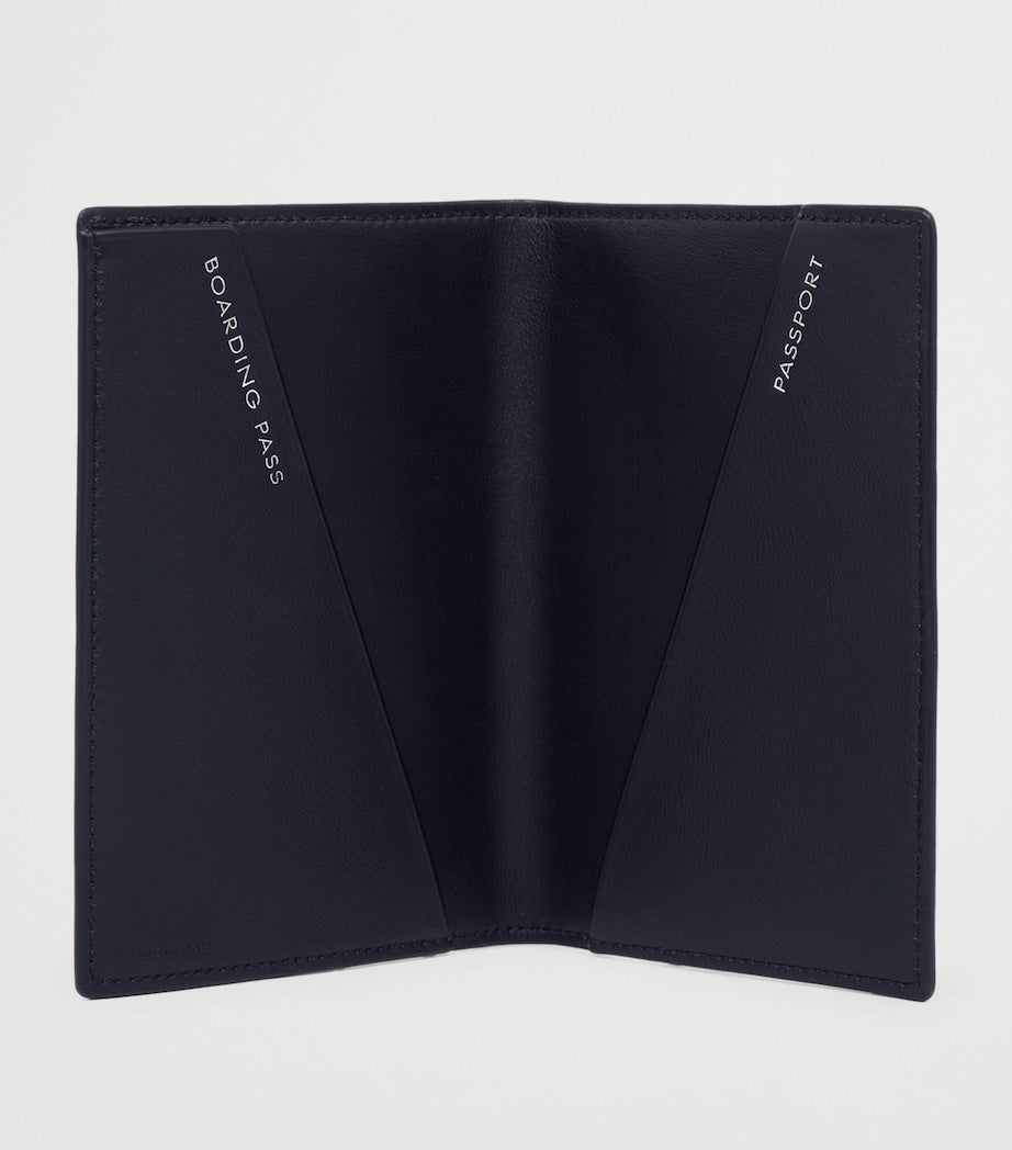 Smythson Panama Leather Stripe passport holder (British brand)