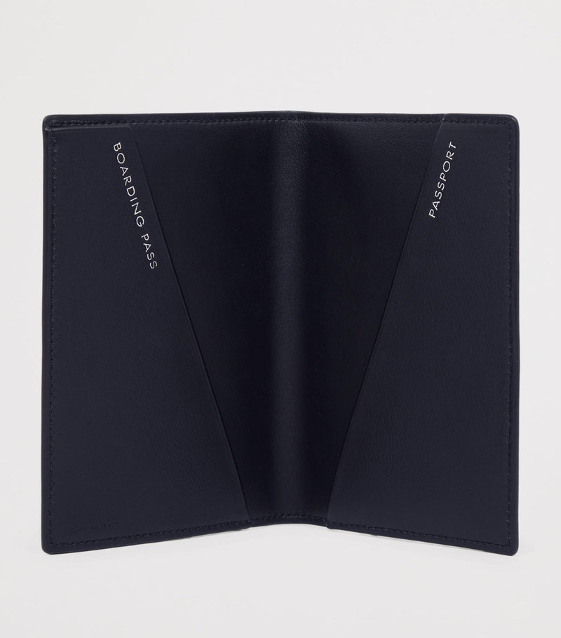 Smythson Panama Leather Stripe passport holder (British brand)