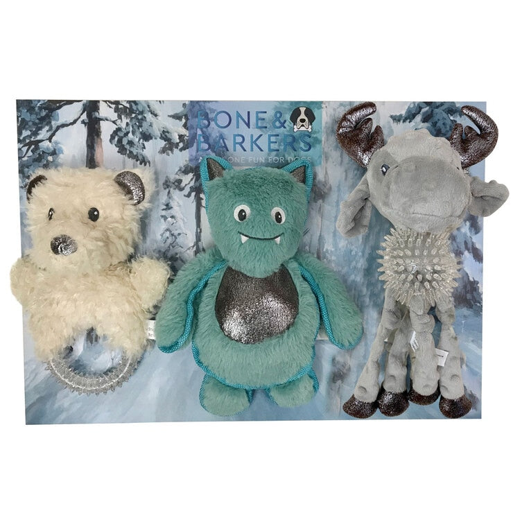Bone Barkers Dog Toy in Polar Ring Design Pack of 3