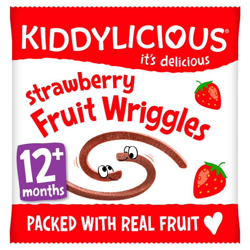 Kiddylicious Strawberry Fruit Wriggles 12+ Months - McGrocer