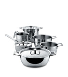 Alessi set of 9 steel pans and lids - British product