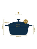 MasterClass blue cast aluminium casserole dish 2.5L, imported from the UK