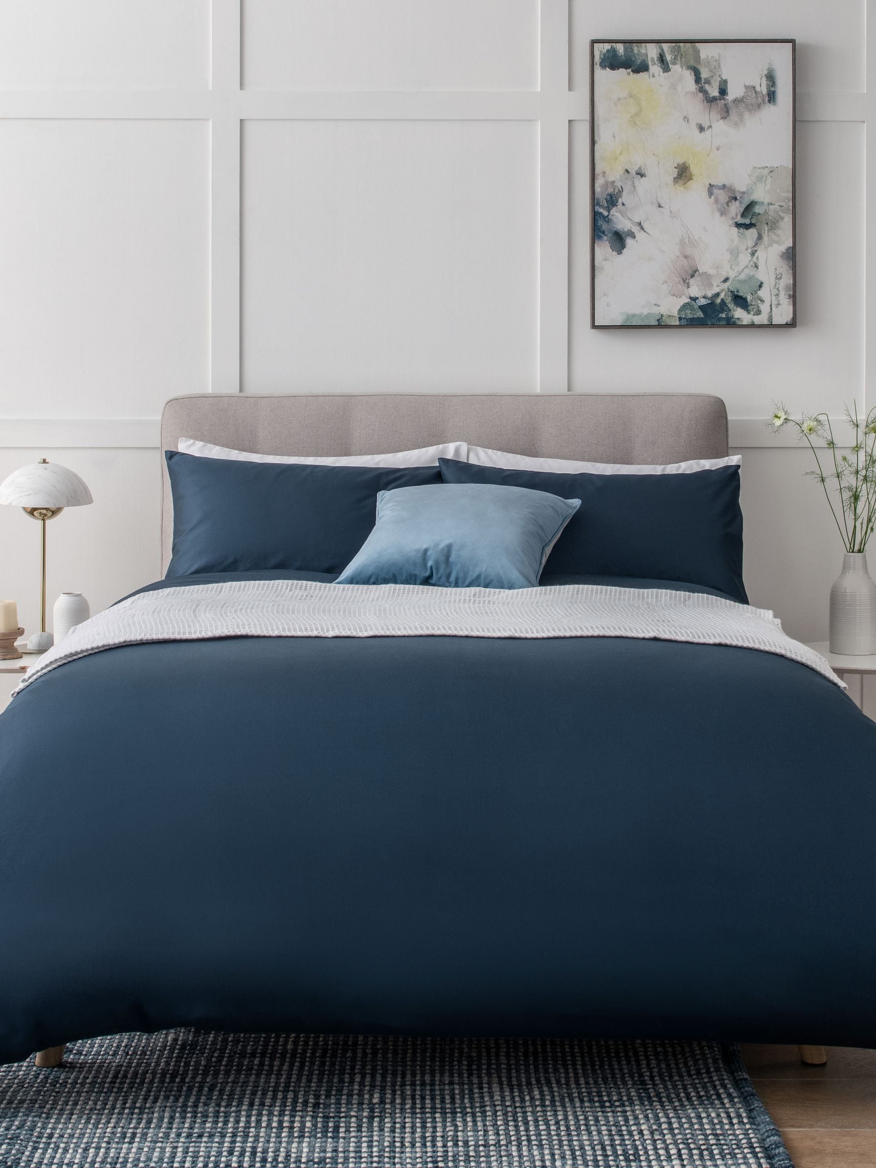 Navy duvet cover set, imported from the UK