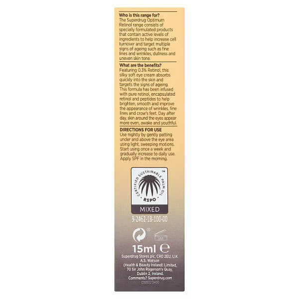 Optimum retinol extra strength eye cream (British brand)