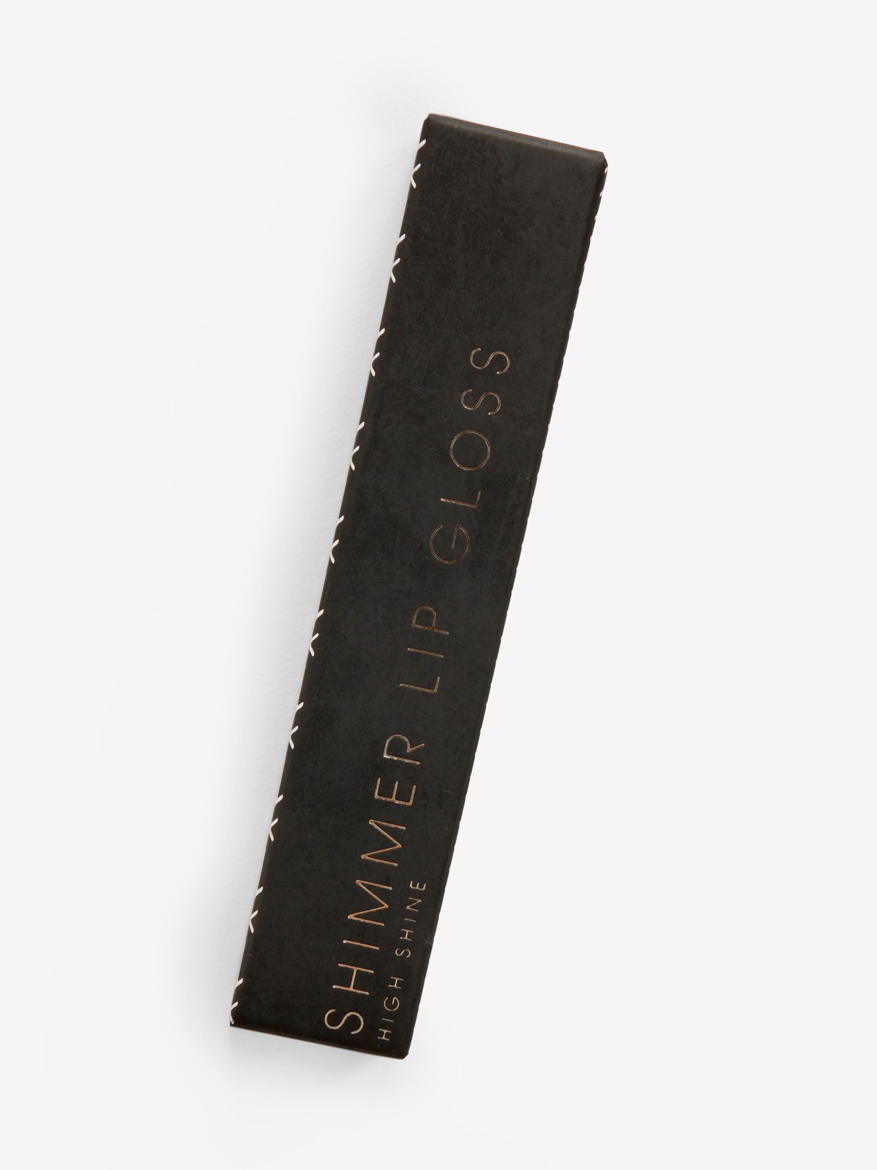 Lightly tinted pink spritz shimmer lip gloss (British brand)
