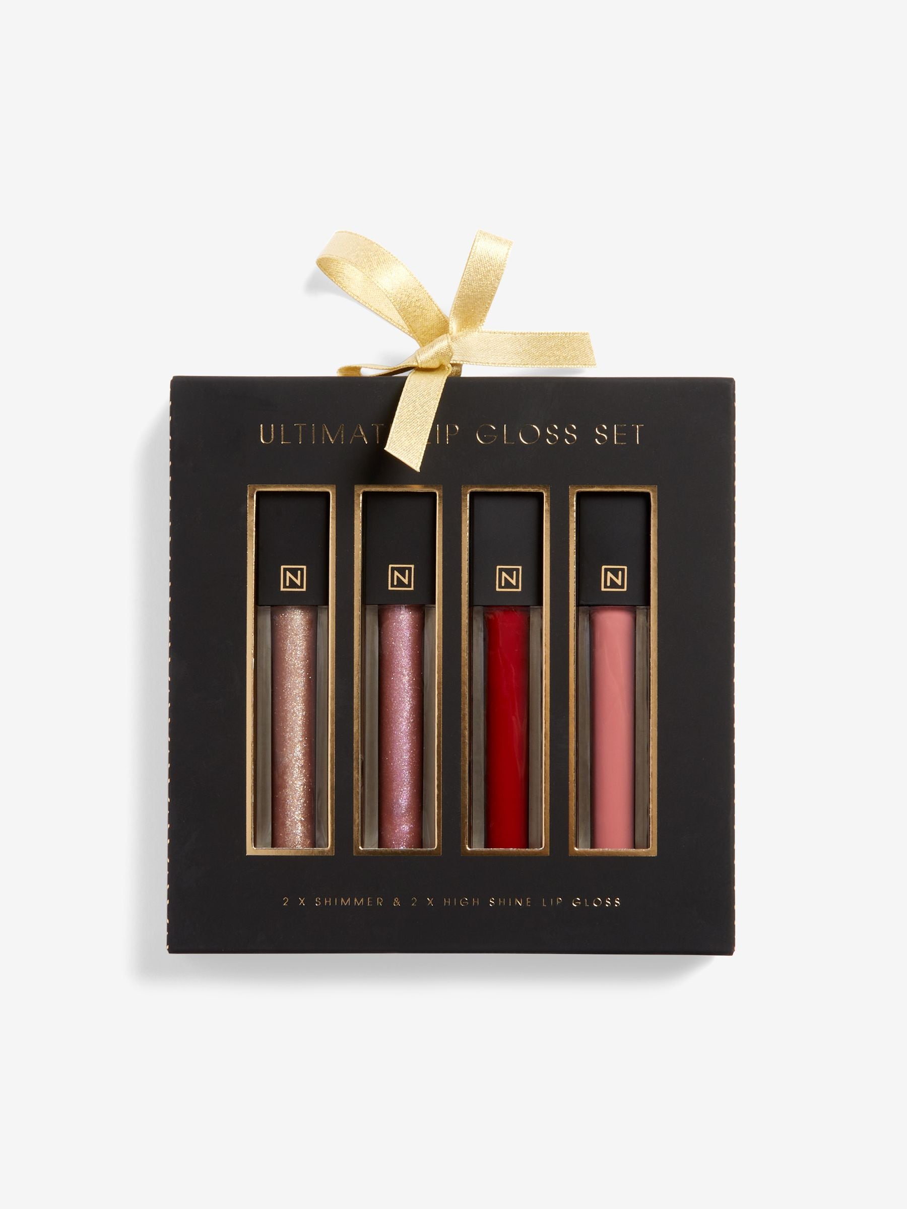 High shine and shimmer lip gloss set (British brand)