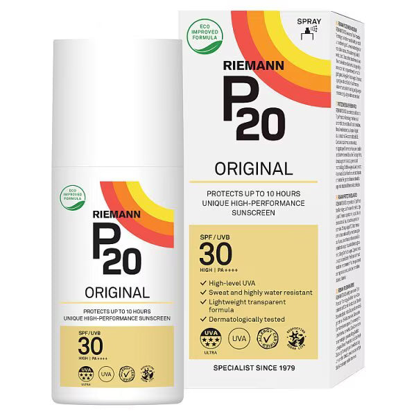 P20 Original Sun Spray SPF30 200ml, imported from the UK