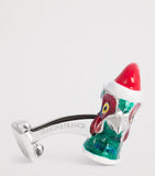 Deakin & Francis sterling silver Christmas pheasant cufflinks H2.2cm x W2.2cm - British product