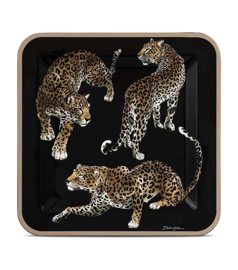 Dolce&Gabbana Casa wooden leopard tray - British product
