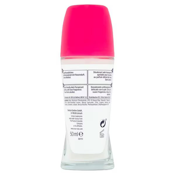 Mum Cool Pink Anti-Perspirant Roll On 50ml, imported from the UK