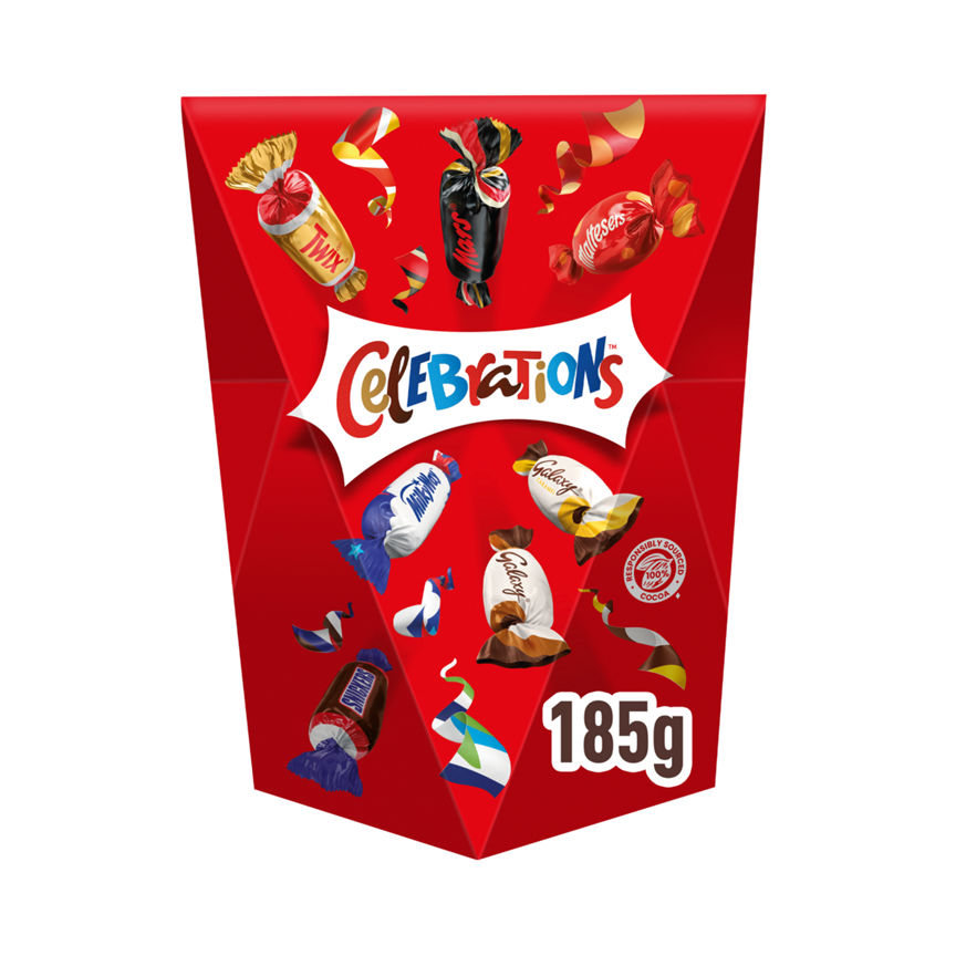 Celebrations Milk Chocolate Selection Box of Mini Chocolate & Biscuit Bars 185g - McGrocer