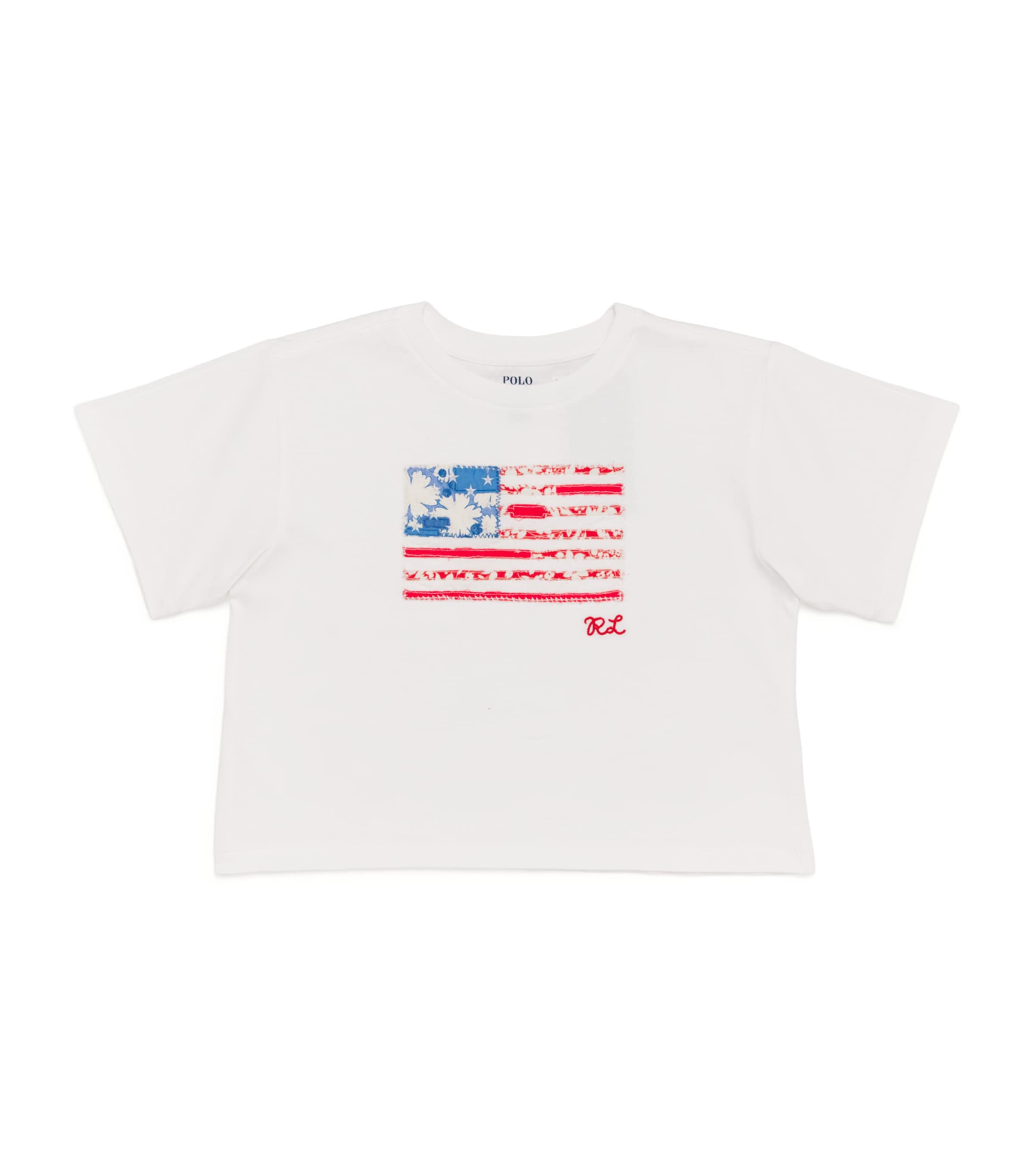 Ralph Lauren Kids Cotton Embroidered Flag T-Shirt (2-7 Years), imported from the UK