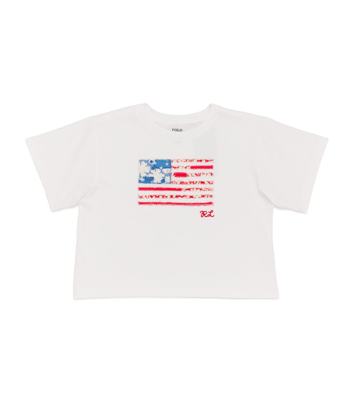 Ralph Lauren Kids Cotton Embroidered Flag T-Shirt (2-7 Years), imported from the UK