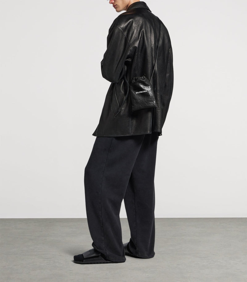 Balenciaga Leather Shopper Phone Holder