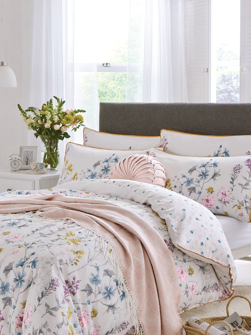 Laura Ashley Yellow Wild Meadow duvet cover and pillowcase set, UK version