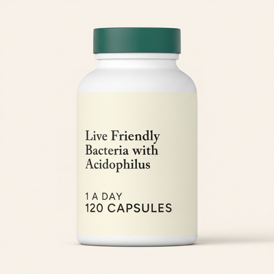 Holland & Barrett Live Friendly Bacteria with Acidophilus 3 Billion Probiotic Capsules 120
