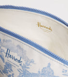 Harrods Toile Half Moon Cosmetic Bag