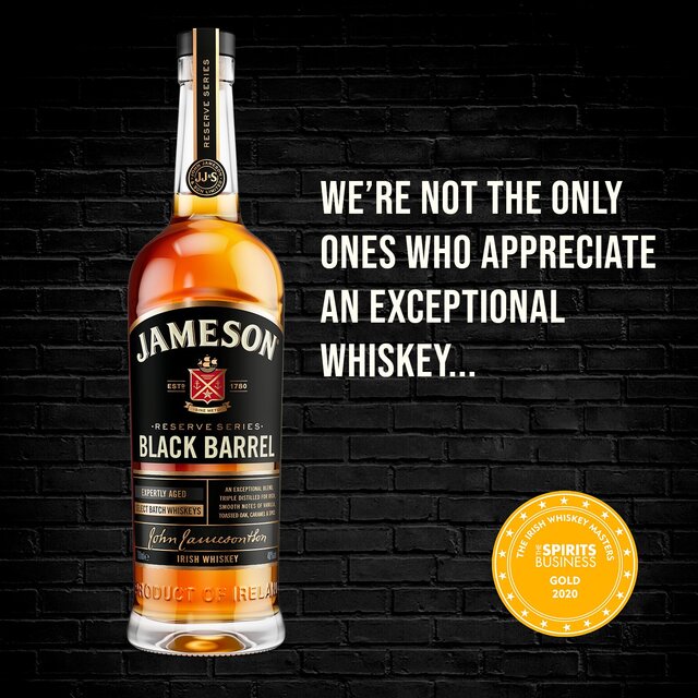 Jameson Black Barrel Triple Distilled Blended Irish Whiskey   70cl - McGrocer