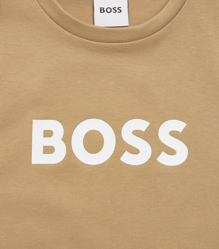 BOSS children's cotton logo T-shirt in sizes 4-16 years - British product