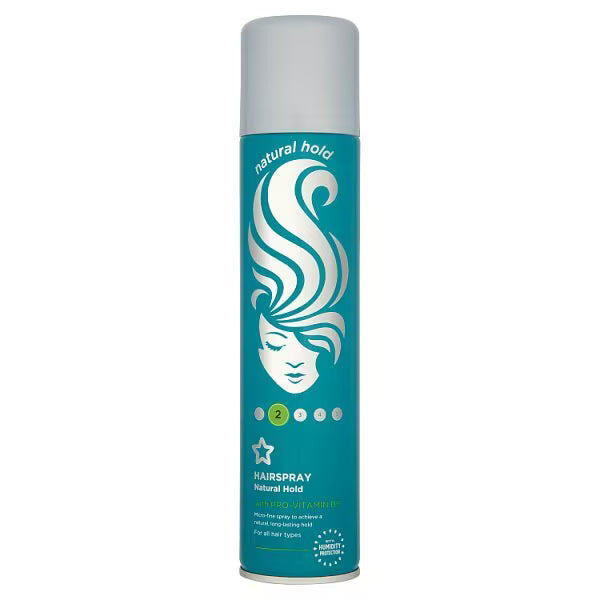 Superdrug Hairspray Natural Hold 300ml (British brand)