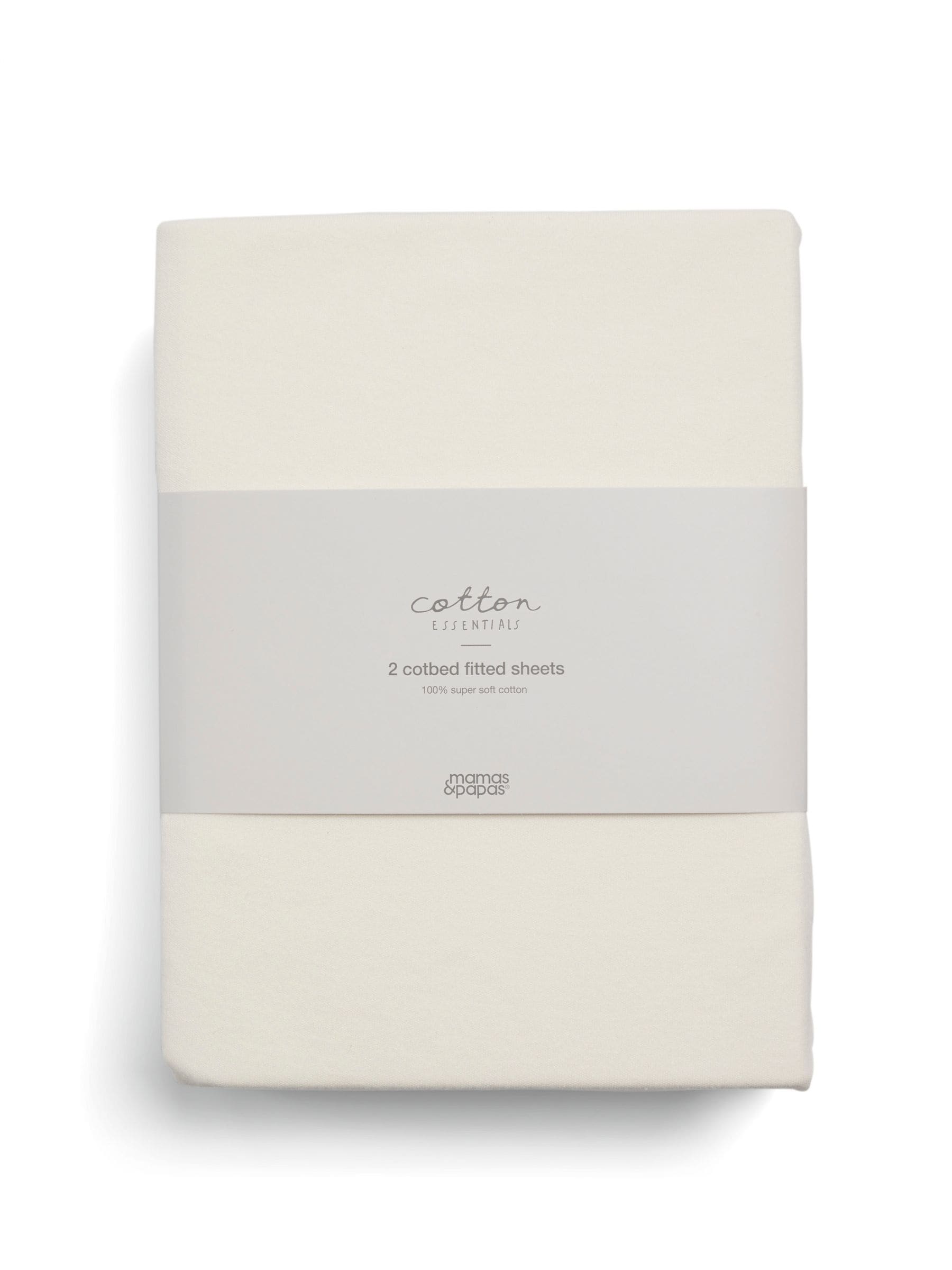 Mamas & Papas cream cotbed fitted sheets 2 pack, imported from the UK