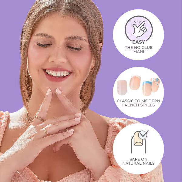 Kiss press-on nails French Manicure 30 Pieces, UK version