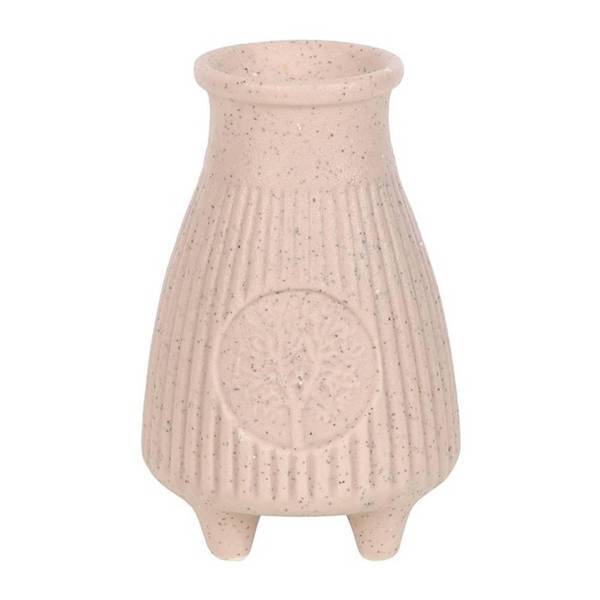 Something Different Greige Ribbed Incense Holder 11cm (British brand)