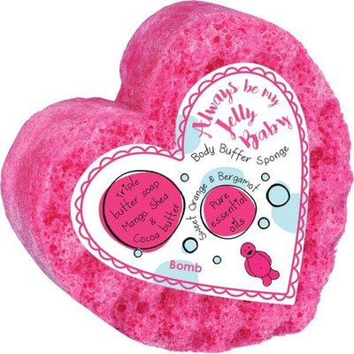 Bomb Cosmetics Body Buffer Sponge Always Be My Jelly Baby