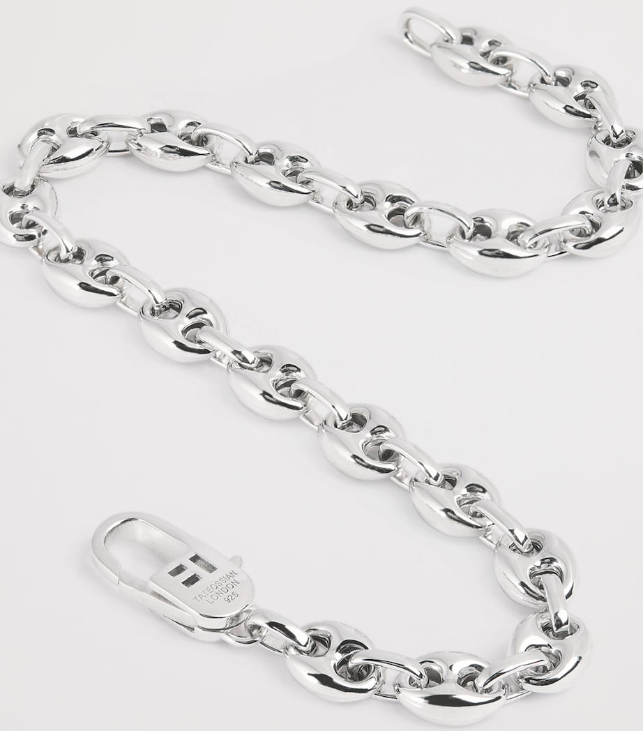 Tateossian sterling silver marine link chain bracelet (British brand)