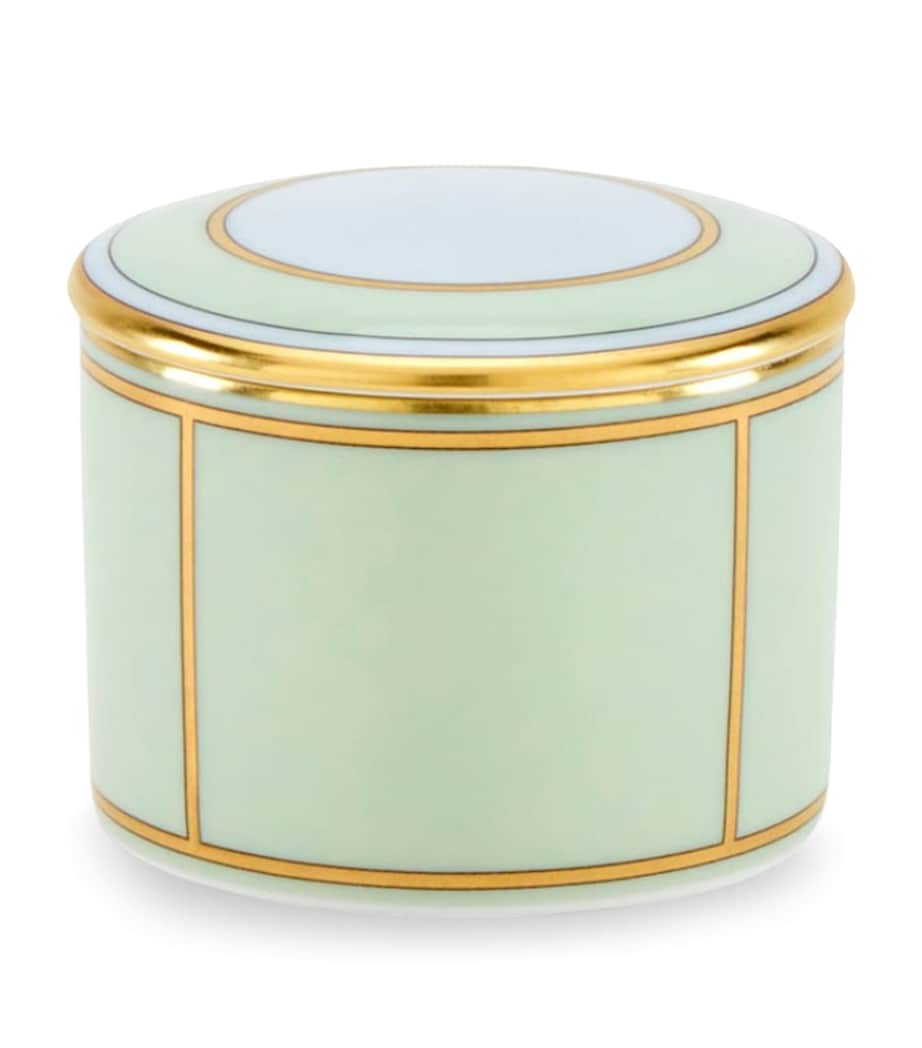 GINORI 1735 porcelain trinket box verde, UK version
