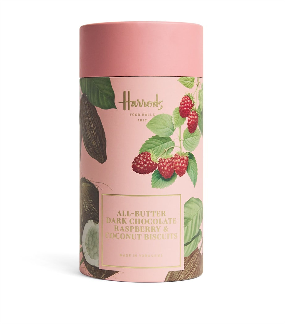 Harrods All-Butter Dark Chocolate Raspberry & Coconut Biscuits (200g)