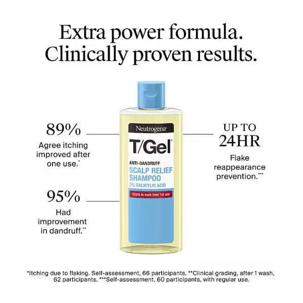 Neutrogena T Gel Anti Dandruff Shampoo 250ml, imported from the UK