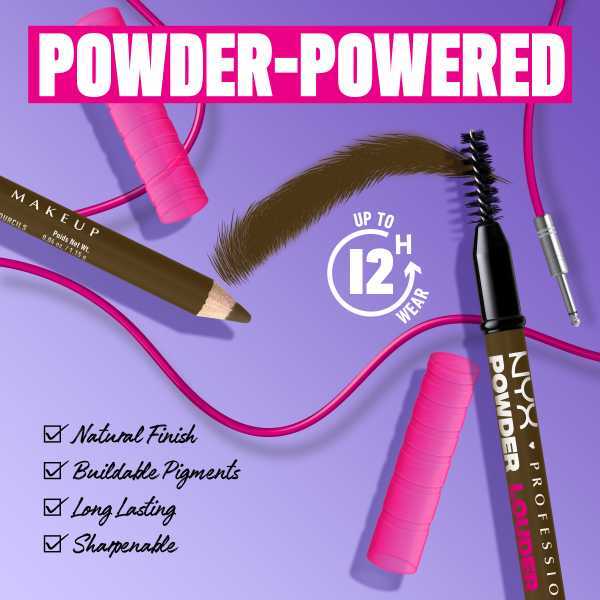 NYX Powder Louder Brow Pencil 02, imported from the UK