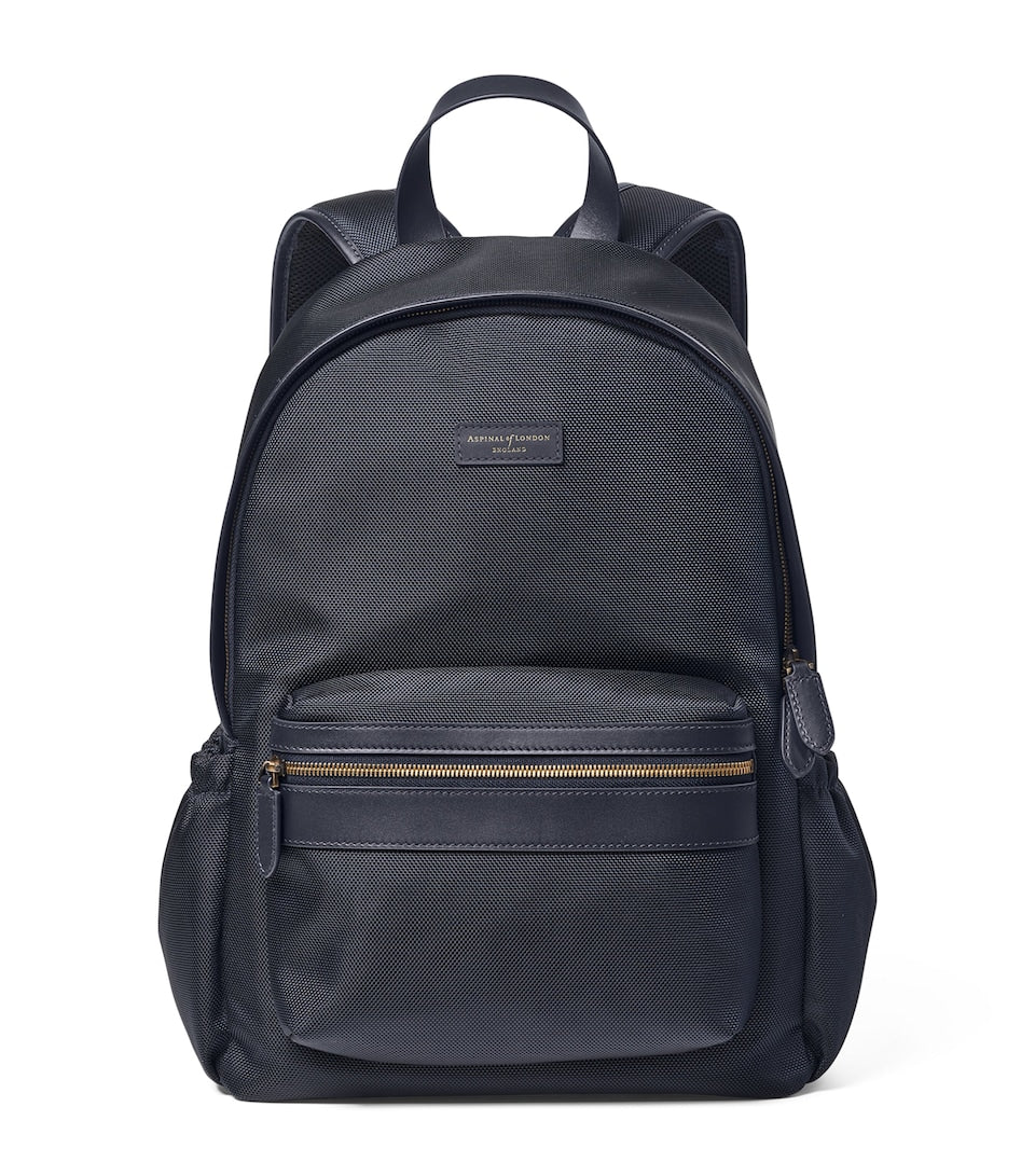Sleek Backpack with Carbon Fibre Accents and USB Port, 43cm x 30.5cm x 14cm