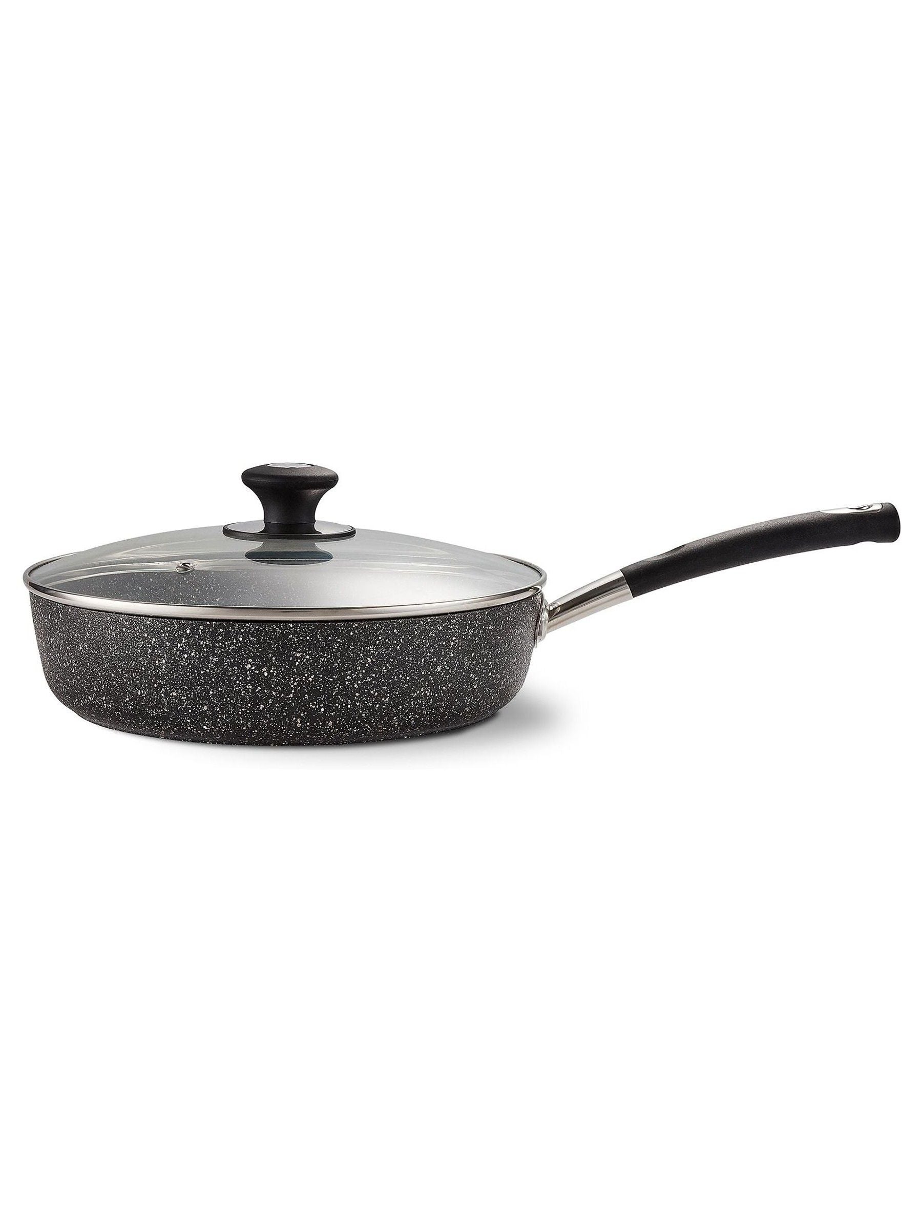 Tower Black deep frying pan with lid 28cm (British brand)