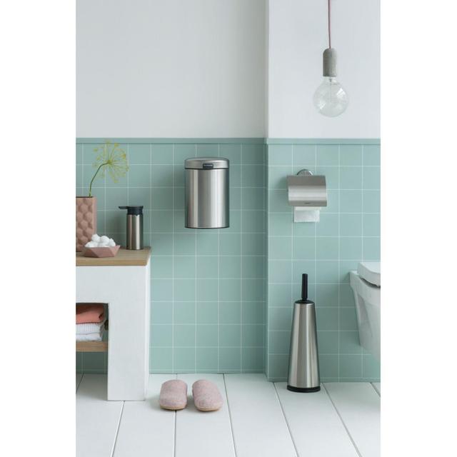 Toilet Brush & Holder Matt Steel GOODS M&S   