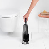 Toilet Brush & Holder Matt Steel GOODS M&S   