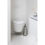 Toilet Brush & Holder Matt Steel GOODS M&S   